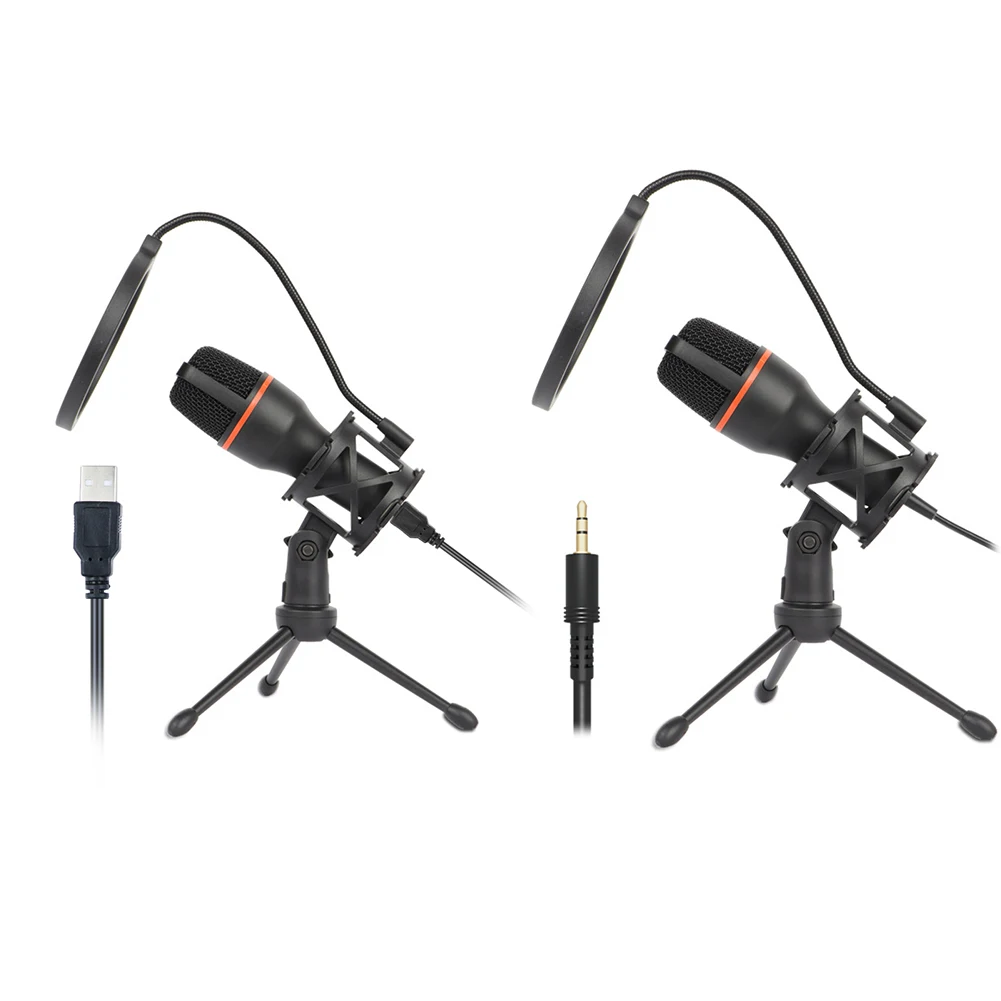 

Wired Condenser Recording Microphone Computer Singing Gaming Streaming Mic USB Condenser Recording Microphone