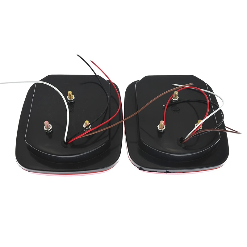 

2Pcs 16LED Square Stop Turn Tail Backup Lamp Red/White Dual Colors Universal Marker Light for Jeep Wrangler JK TJ CJ YJ