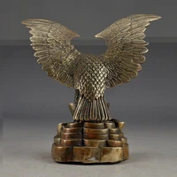 old chinese vintage brass handwork hammered wealth succeed eagle statues statue wholesale factory arts outlets
