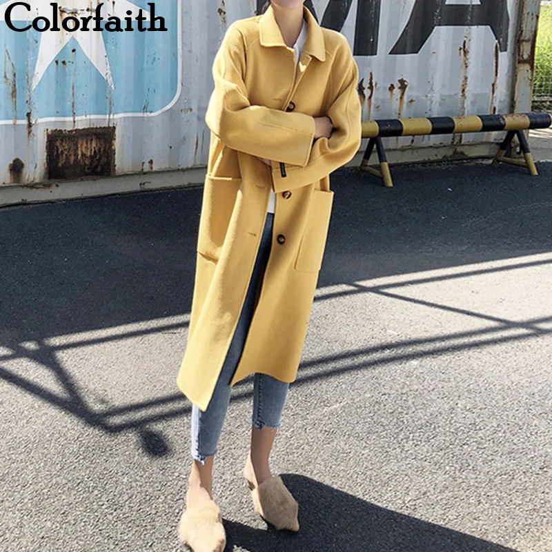 Colorfaith новинка 2019 Осень зима женские куртки корейский стиль для офиса девушек