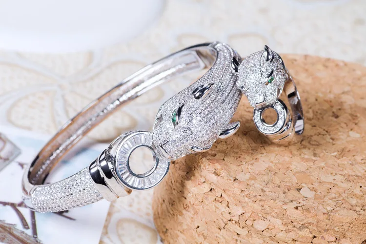 Набор ювелирных изделий с пантерой кольцо и манжеты Модные Качественные кольца