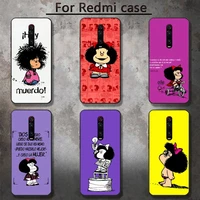 argentina quino mafalda girl phone case for redmi 5 5plus 6 pro 6a s2 4x go 7a 8a 7 8 9 k20 case