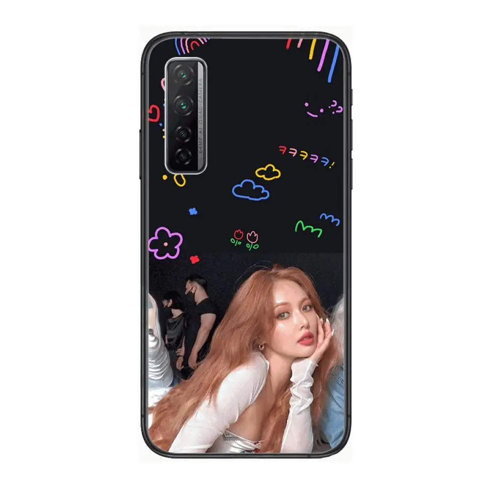 

Korean celebrity Kim HyunA Phone Case For Huawei Nova 2 3 4 5 6 7 8 SE i E Pro Lite Black Etui Coque Painting Hoesjes comic fas
