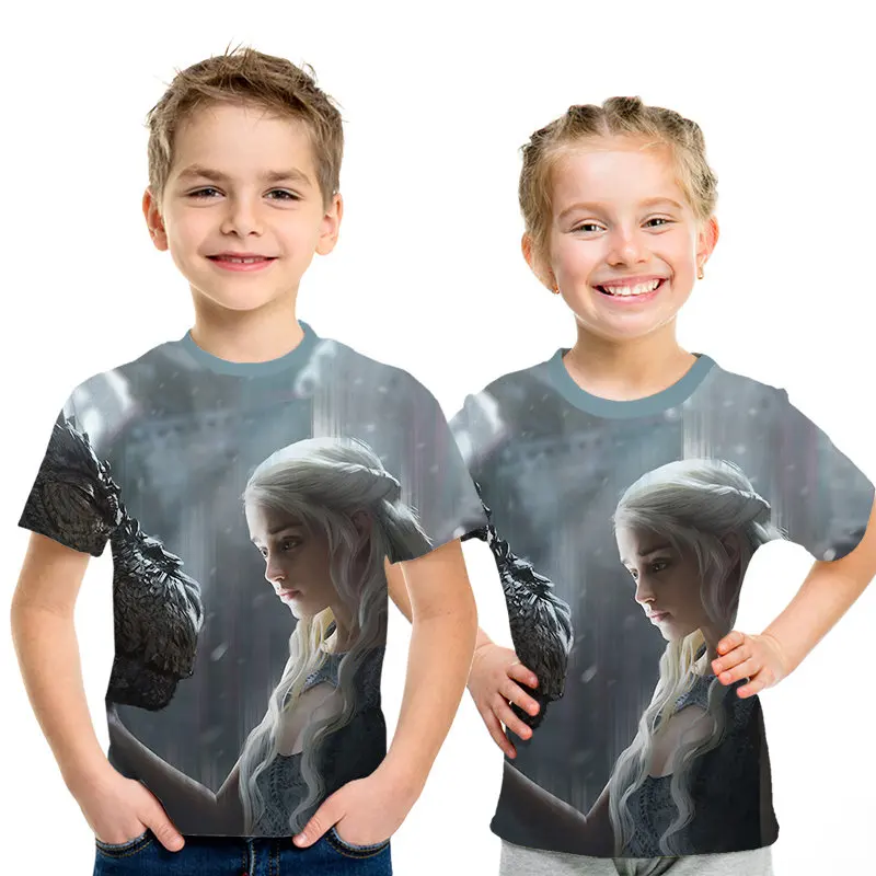 Новинка 2019 года летняя детская одежда красивая футболка для девочек футболки с 3d