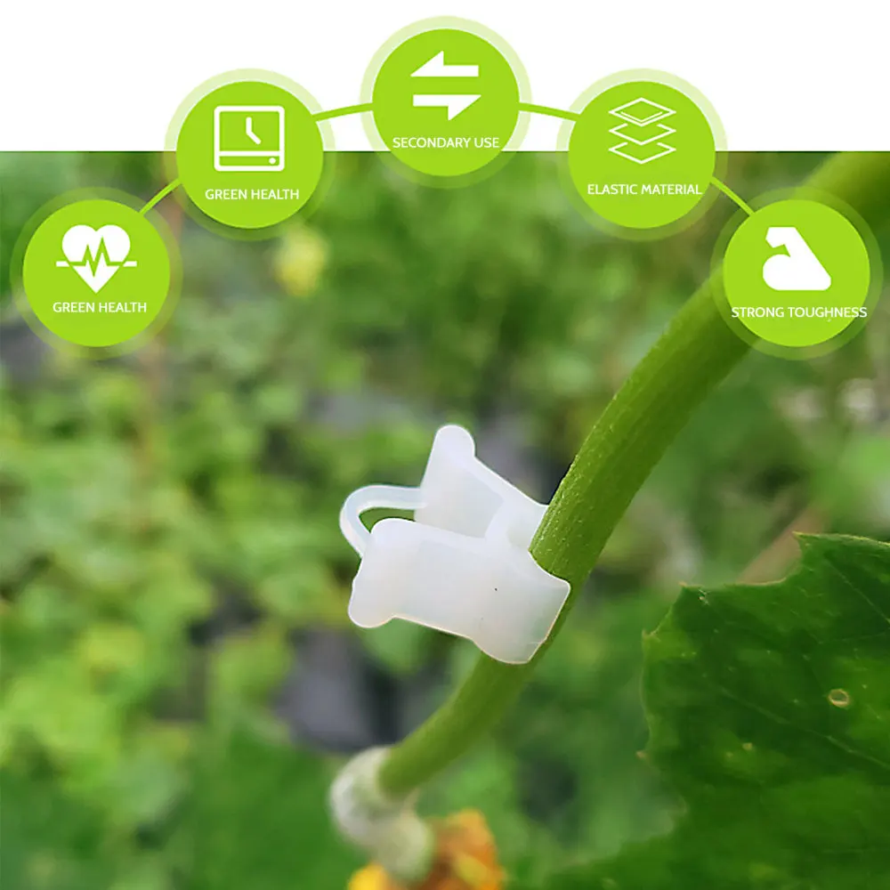 

200pcs Nursery Grafting Clamp Grafting Clips Plant Support Straightening Clips
