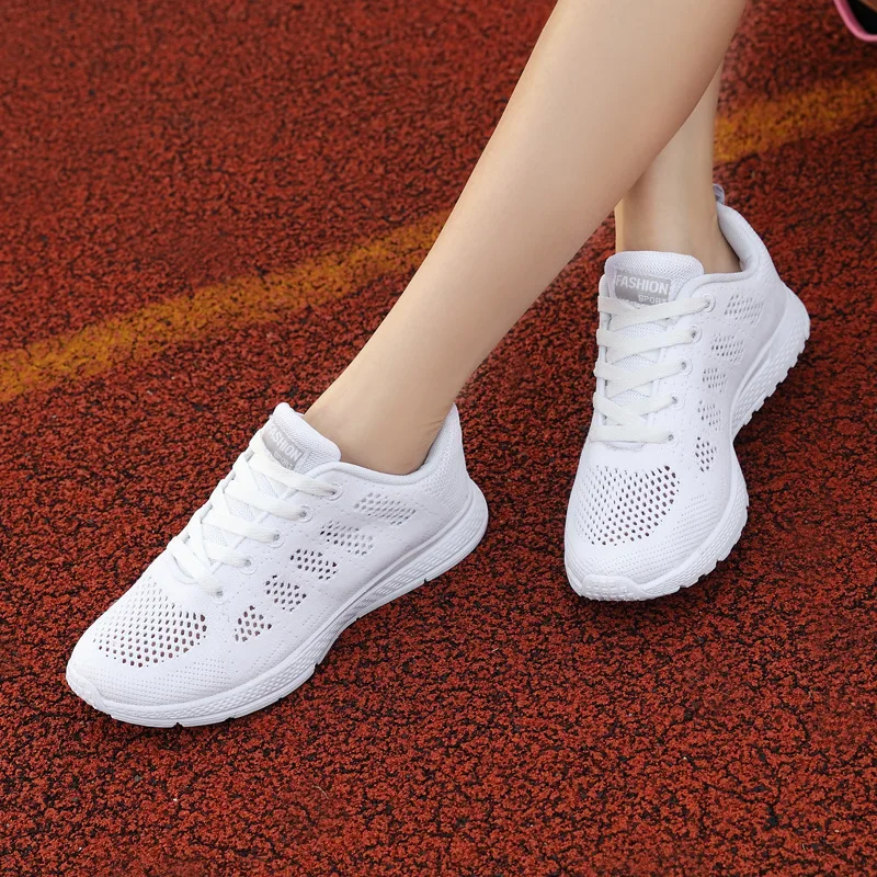 Кроссовки женские сетчатые дышащие удобная спортивная обувь для бега лето