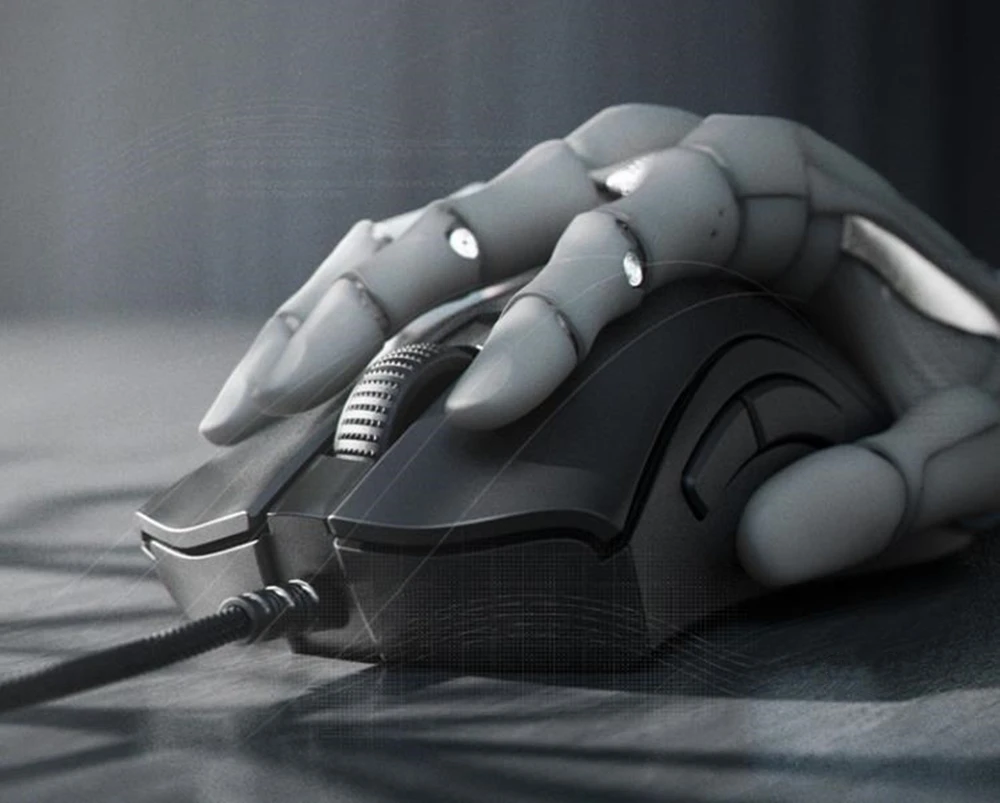 

Wired Gaming Mouse 8500DPI Optical Sensor PAW3359 Chroma RGB Mice 6 Programmable Buttons Ergonomic