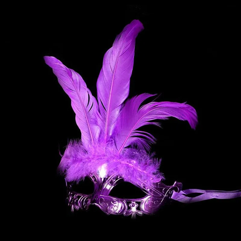 

20pcs Women Girls Fluff Feather Mask Dance Performance Masks Masquerade Birthday Party Holiday Christmas Halloween Props