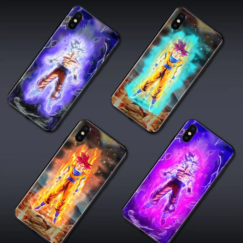 X-it Smart Led светящийся чехол для телефона iPhone XR XS MAX с рисунком Dragon Ball стеклянный |