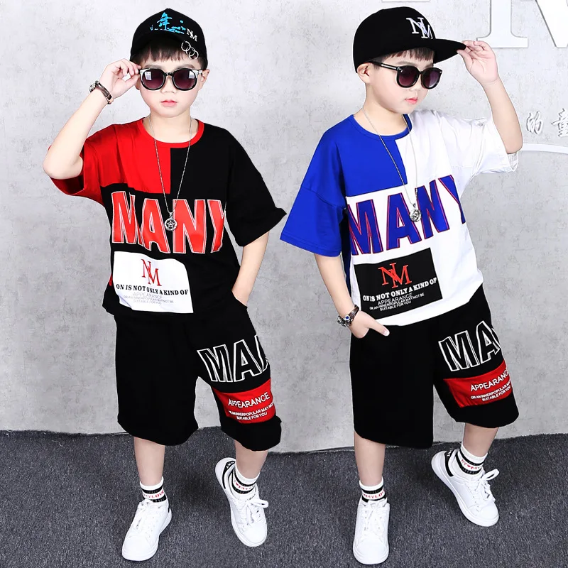 2019 г. комплект одежды для мальчиков летние хлопковые комплекты детей костюм