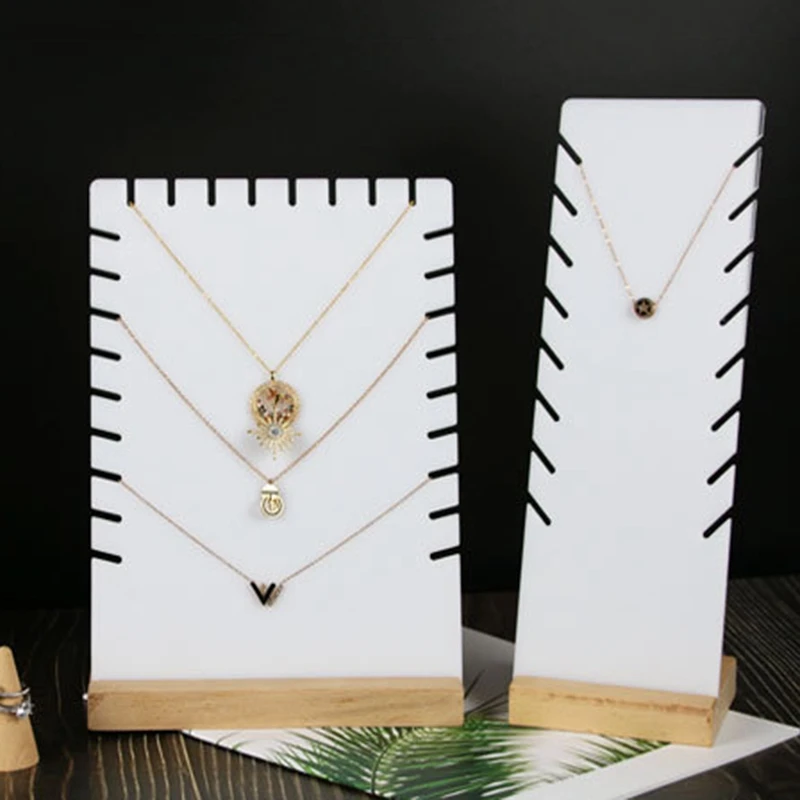 Jewelry Display Tray Pendant Earrings Bracelet Rings Blocks Solid Wood Holder (3Pcs) | Канцтовары для офиса и дома
