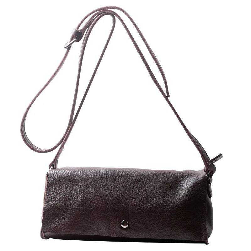 

YourSeason Retro Simple Shoulder Crossbody Bags Genuine Leather 2021 Casual Soft Cowhide Womens Small Messenger Bag Solid Color