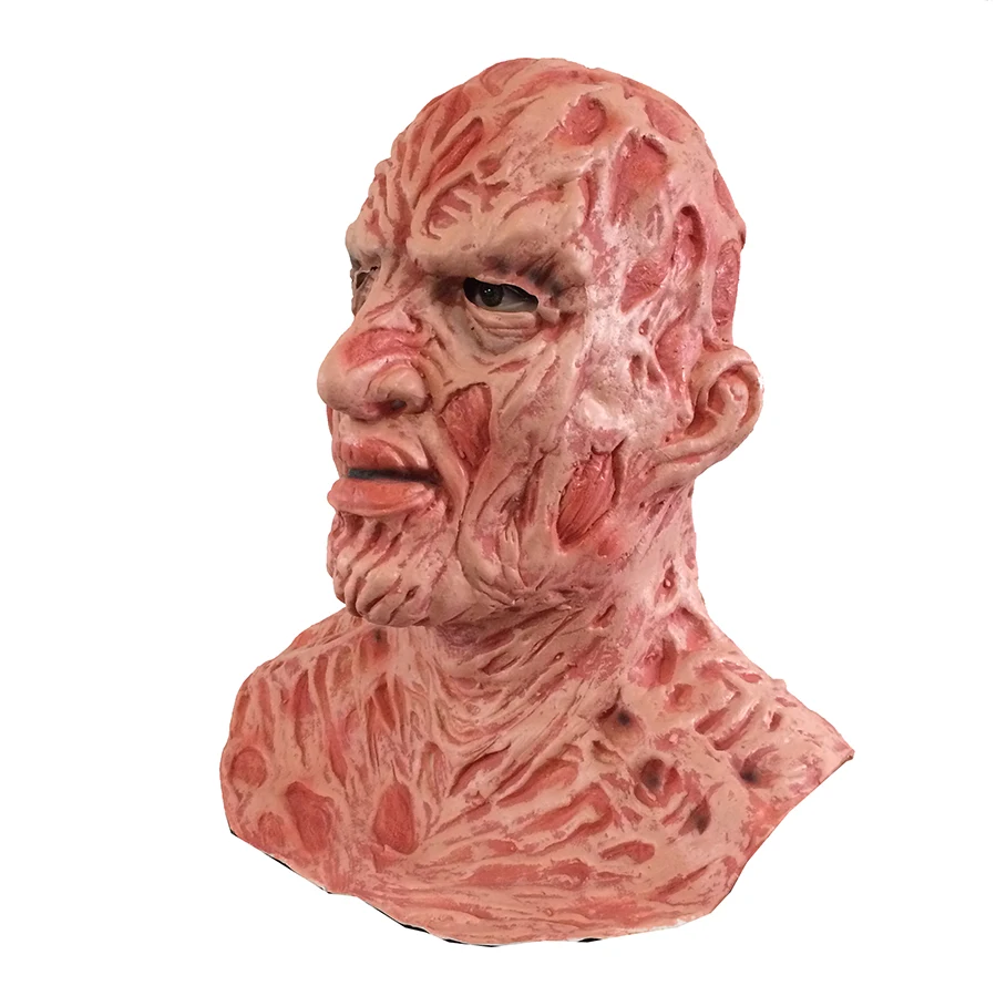 Фредди Крюгер латексная страшная Костюм на карнавал или Хэллоуин реалистичный