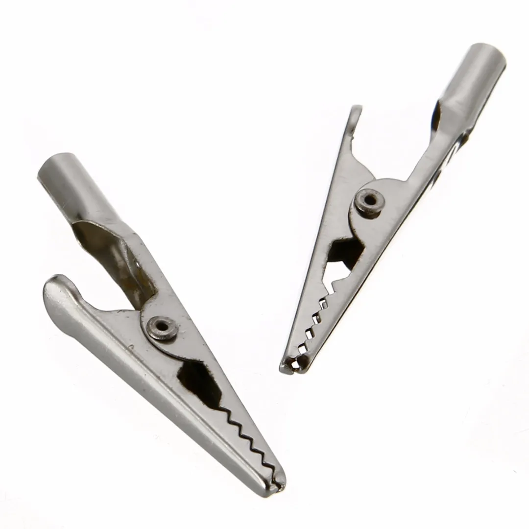 Зажимы типа крокодил длиной 51 мм 10 шт./лот зажимы из нержавеющей стали с винтовым