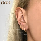 Мини-Серьги ROXI с круглыми бусинами для женщин и мужчин, необычные свадебные украшения из стерлингового серебра 925 пробы, изящная бижутерия