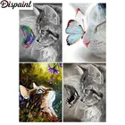 Dis краска с алмазной вышивкой Кот, алмазная живопись, краска на всю площадь, картина из круглых стразов Decor