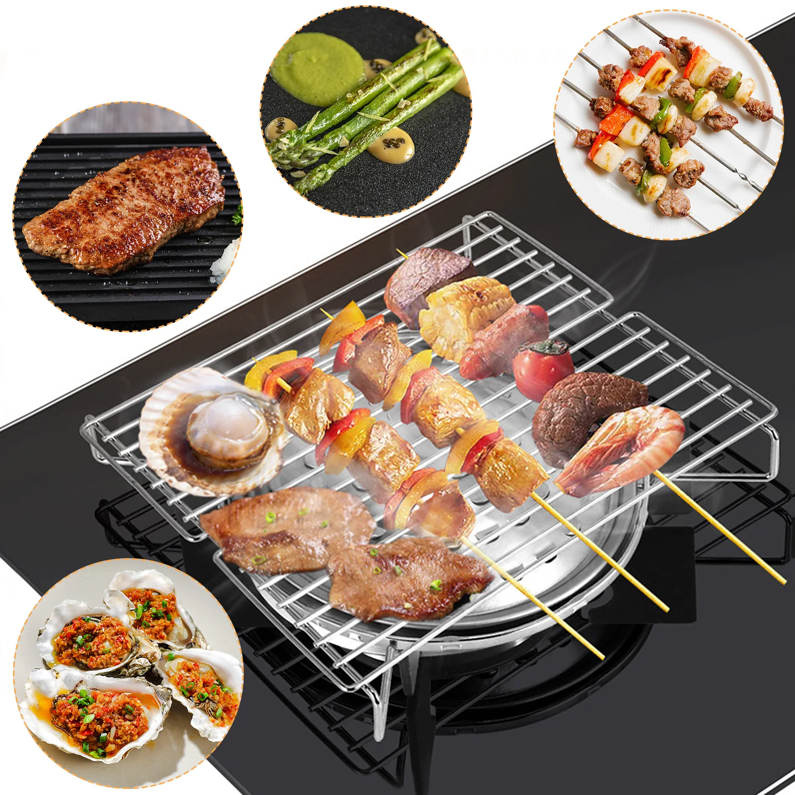 Уличная плита для кемпинга портативный гриль барбекю тяжелый металлический