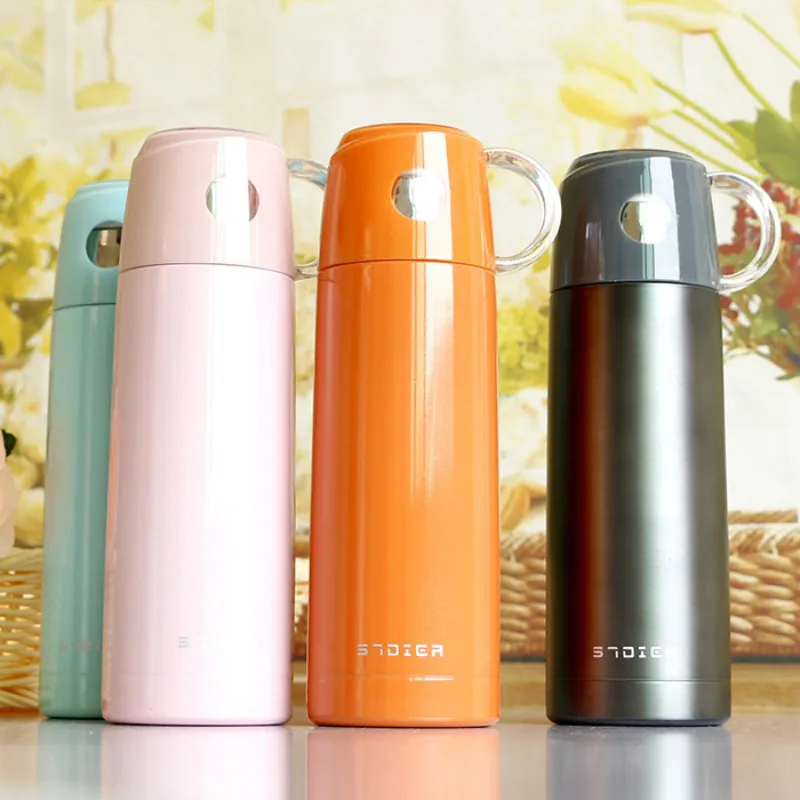 Термос TECHOME с чашкой прозрачная крышка вакуумные фляжки чашка из нержавеющей