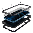 Металлический алюминиевый бронированный ударопрочный чехол doom для iPhone 13 11 12 Pro XS MAX mini SE XR X 6 6S 7 8 Plus 5S 5 уличный военный чехол