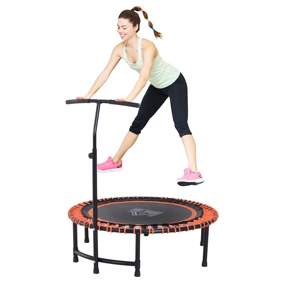 HOMCOM Bungee Trampoline with Handle support Adjustable Diameter 114 cm Max Load 100 kg Orange | Спорт и развлечения