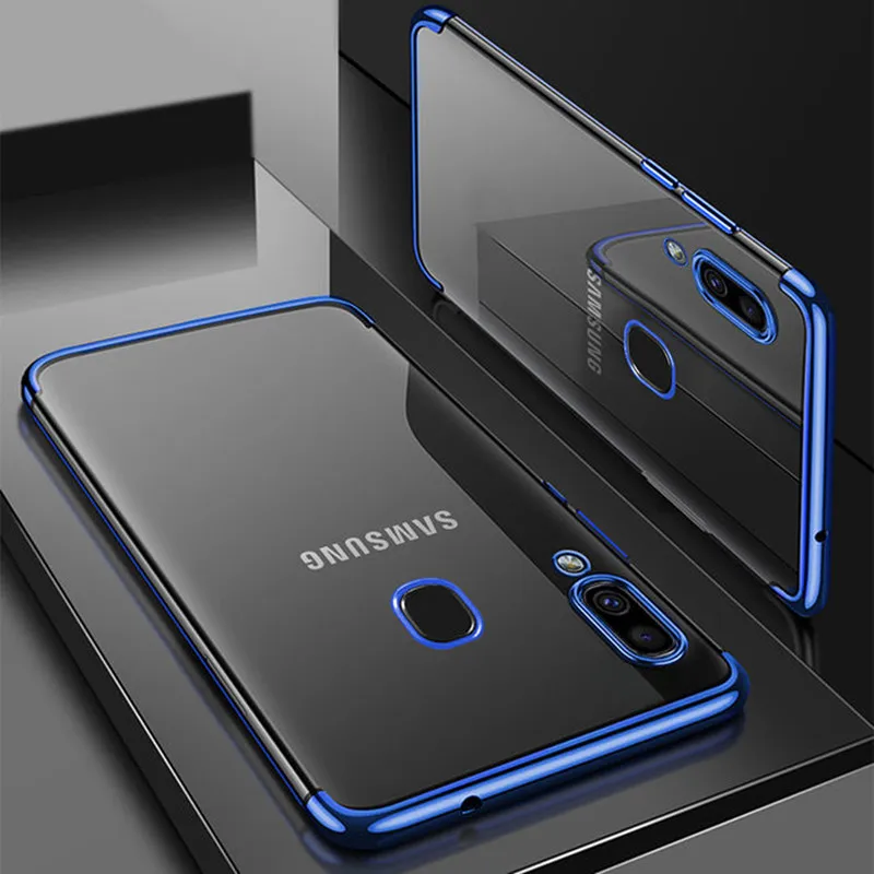 Покрытие чехол для Samsung Galaxy A50 TPU край задняя крышка A30 A40 A7 A9 2018 M20 S10 S10e + Plus |