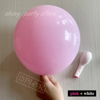 10pcs thickened double layer balloons white pink green latex small balloons birthday party wedding arch background decoration
