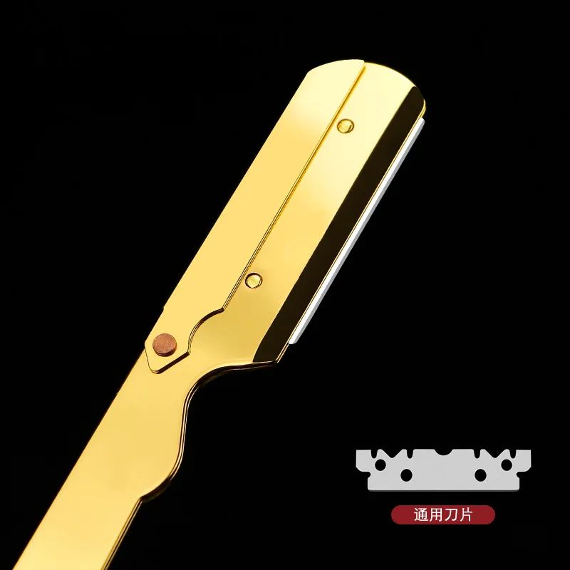 2021 Складная ручная бритва из нержавеющей стали с гальваническим покрытием ручка