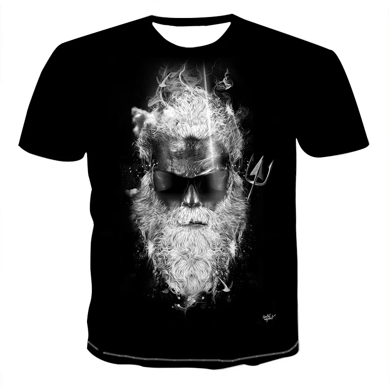 Брендовая мужская черная футболка 2019 летняя ретро Мужская белая борода scholar