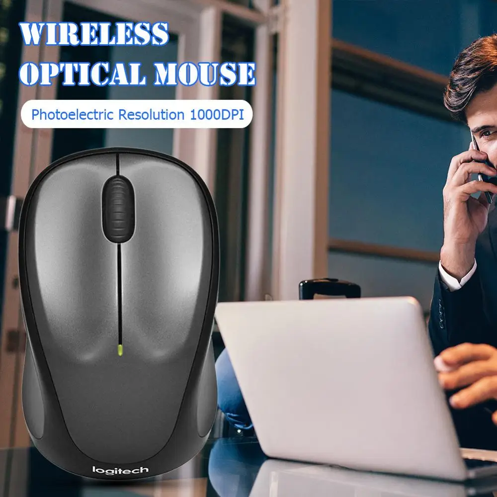 Беспроводная оптическая игровая мышь Logitech M235 USB 1000DPI 2 4 ГГц 3 кнопки|Мыши| |