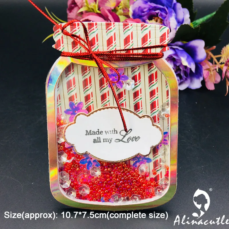 Штамп для резки металла Рождественская банка желаний конфеты скрапбукинг