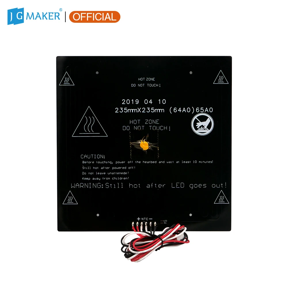 Запчасти для 3D принтера алюминиевая пластина с подогревом кровать 6pin Cabel JGMAKER Magic