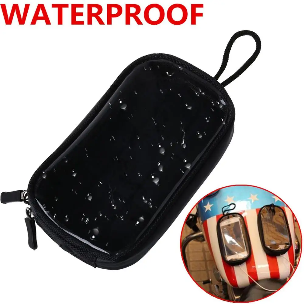 Универсальные черные мотоциклетные сумки магнитный прозрачный чехол с газовым