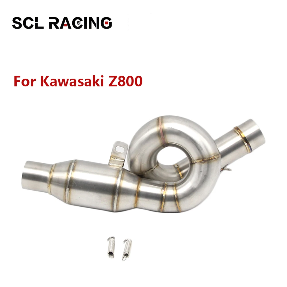 

Alconstar Motorcycle Stainless Steel Exhaust Muffler Middle Link Pipe Slip On Escape For Kawasaki Z800 2013-2016 Motor Parts
