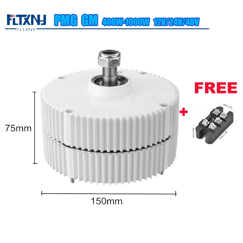 FLTXNY мощность 300W 400W 12V 24V 48V 3 фазовый без зубчатой передачи постоянный магнит