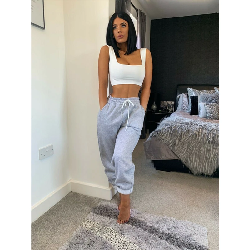 Модные женские брюки 2019 в стиле хип хоп новинка осенне зимние эластичные