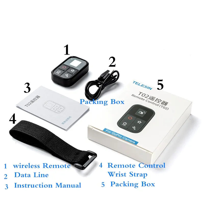 Новый умный водонепроницаемый пульт дистанционного управления Wi Fi GoPro Hero 8 7 6 5 Black