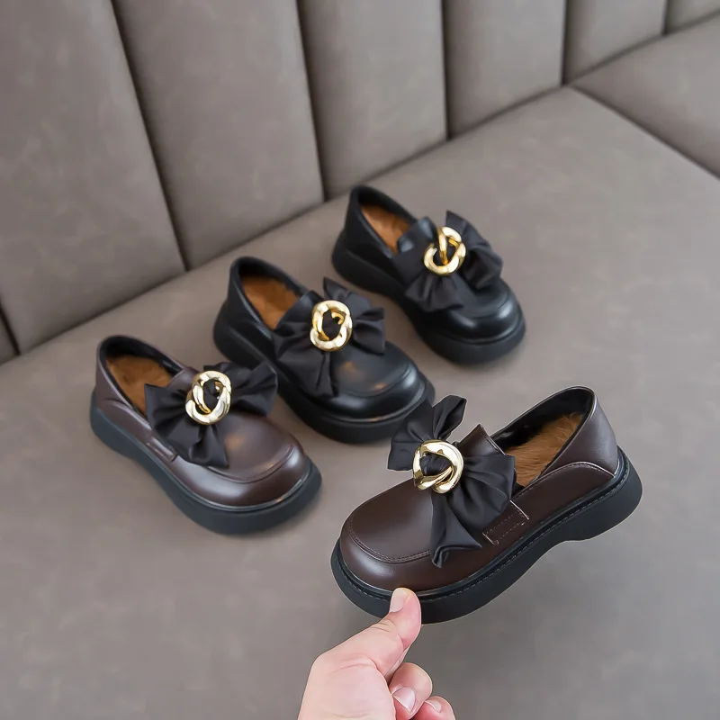 

Winter Girls Casual Velvet Leather Shoes Princess Soft-soled Cotton Shoes Children's Shoes