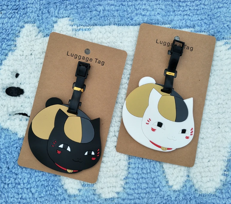 

COSANER Natsume Yuujinchou Anime Luggage Tag PVC Pendants Portable Travel Label Suitcase Address Baggage Holder tags Gifts