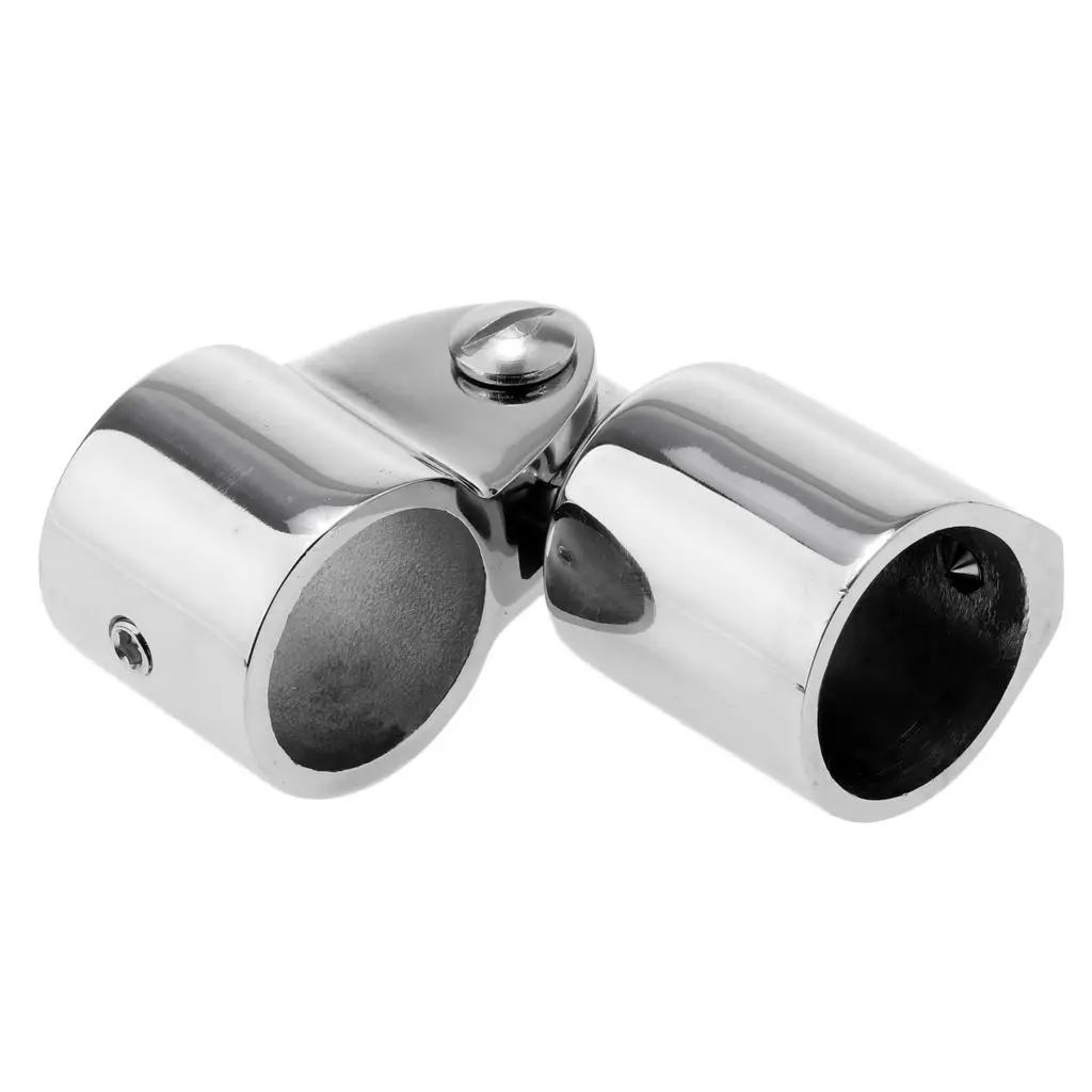 

1X Marine Boat Deck Hinge Mount with 1 inch (25mm) Eye End Bimini Top Fitting-Silver