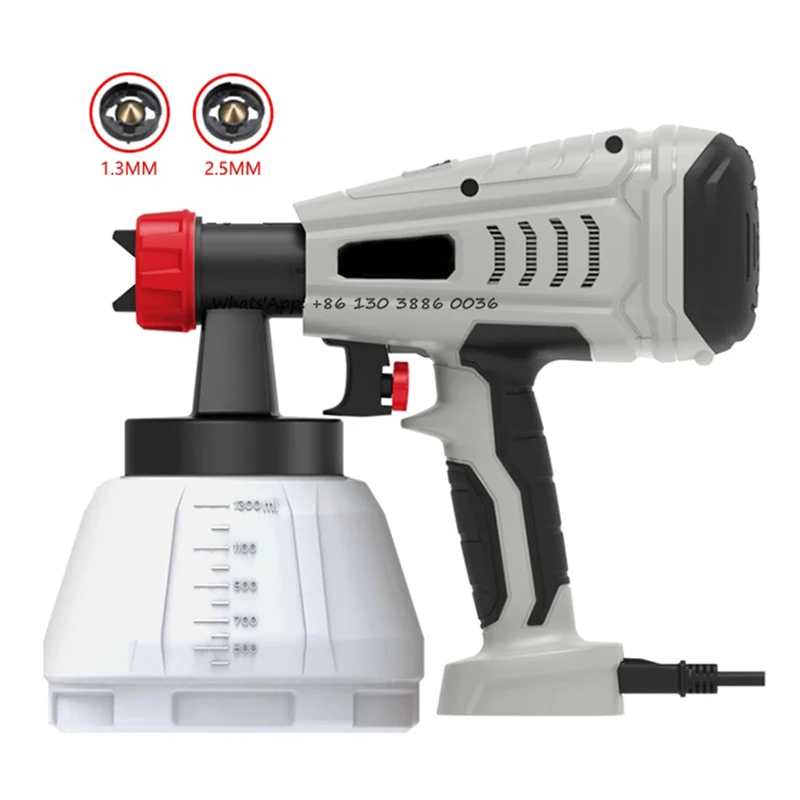 Automatic Electric Spray Gun HVLP 220V High Power Home Paint Sprayer Flow Control Adjustable Easy Spraying Clean