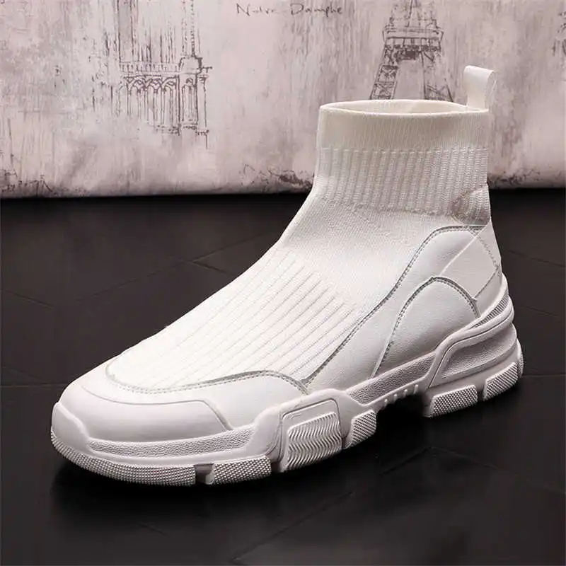 Jual Sepatu Kaus Kaki Rajutan Pria Fashion Sepatu Sneakers Sol Tebal Sepatu Kasual Jaring Sepatu Penambah Tinggi Sepatu Bot Pergelangan Kaki Zapatillas Hombre