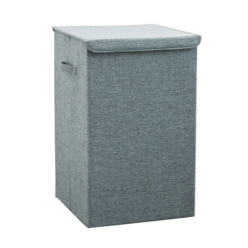 

2 Sizes Laundry Basket with Cover Bathroom Laundry Basket Large Kitchen Storage Basket Home Collapsible Waterproof Organizer
