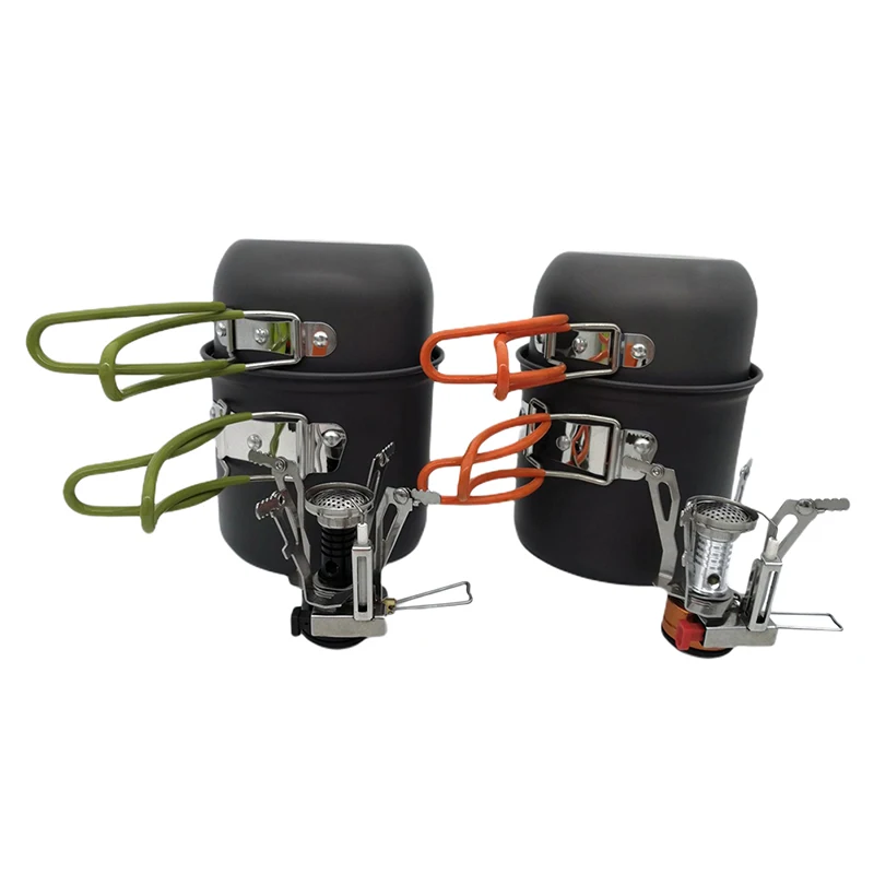 

Outdoor Camping Cookware Set Portale Tableware Cooking Travel Cutlery Utensils Pot Pan Hiking Picnic Tools Camping Cookware Set