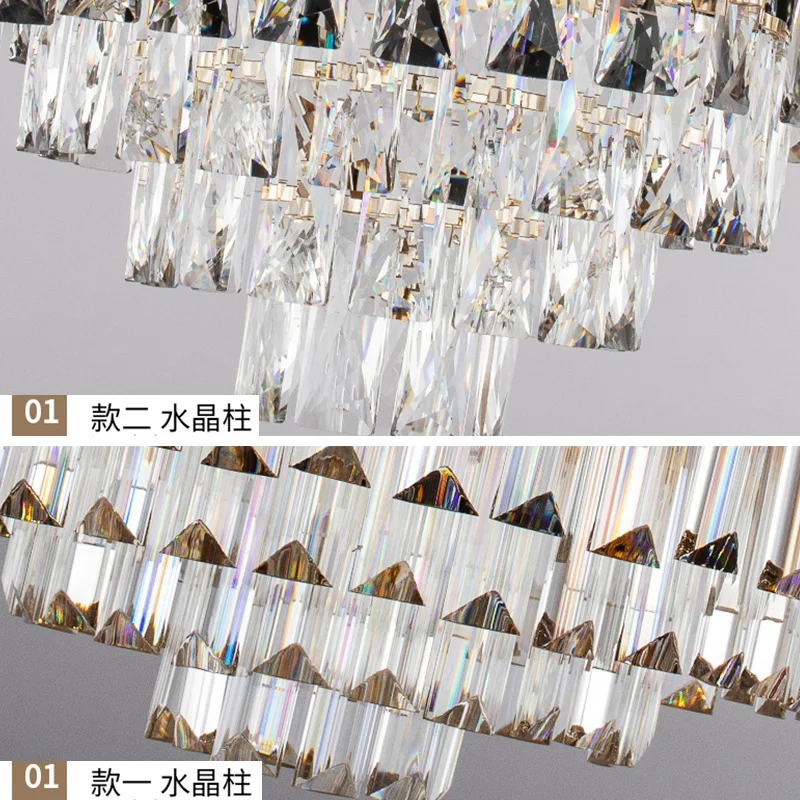 

110V / 220V LED Crystal Ceiling Fan Light Restaurant Beautiful and Generous Home Simple Ceiling Fans with Lights