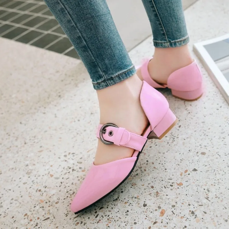 

2021 Spring And Autumn New The Shallow Mouth Single Shoes Mary Jane Shoes Ms. Flat Pointed Party With Fashionable Joker