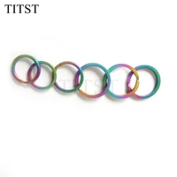 titst 18mm 25mm 28mm 32mm titanium key ring pocket tool mini split keychain circle clip one lot 100pcs