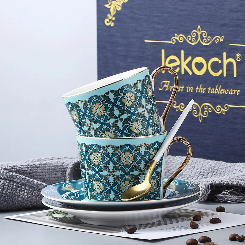 LEKOCH Aurora жемчужное покрытие керамические послеобеденные черные чайные чашки и
