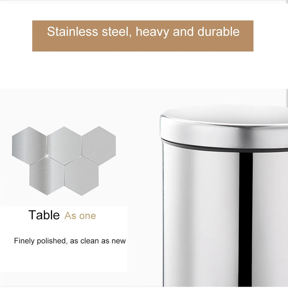 Горячий круглый мусорный бак из нержавеющей стали контейнер для мусора корзина