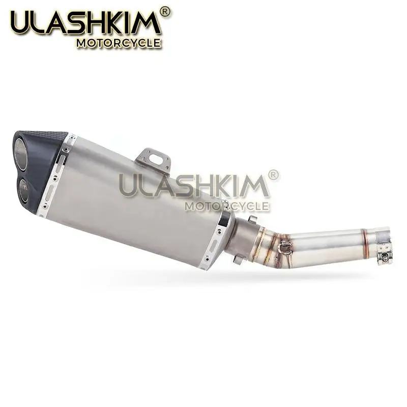 Motorcycle Exhaust Muffler Pipe Link Carbon Fiber Slip on Escape FOR HONDA NC700 NC750 NC750X 2012-2017 | Автомобили и мотоциклы