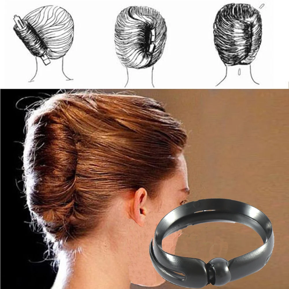 

2pcs/set Women DIY Hair Styling Updo Donut Bun Clip Tool Formal French Twist Maker Holder Hair Sticks Accessories